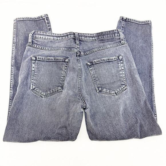 AMO High Rise Stix Crop Washed Black Denim Jeans Charcoal Size 30 - Picture 5 of 9